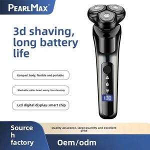Afeitadora Eléctrica Pearl Max Multifunción Todo en Uno para Hombre, Maquinilla de Afeitar Flotante con Pantalla LED Digital y 3 Cuchillas Giratorias - Product Image 5