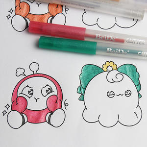 नीयन ग्लिटर जेल पेन स्थायी कला मार्कर पेन ग्लेटर कला लेखन ड्राइंग के लिए - Product Image 5