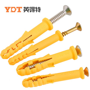 ชุดสกรูยึดผนังพลาสติก Yot Expansion Plug ขนาด 6 8 10 มม. สำหรับยึดผนังยิปซัมและคอนกรีต - Product Image 1