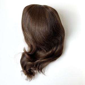 วิกผมแท้ยุโรปแบบถักมือยาวเปิดไหล่สีน้ำตาลมีลูกไม้ด้านหน้า <span class=keywords><strong>EW40</strong></span> - Product Image 5