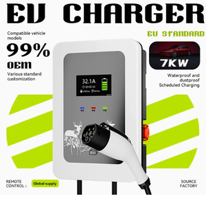 Chargeur EV 7000W Type 2 UE sans fil de terre, affichage numérique, programmation, étanche, station de recharge domestique - Product Image 5