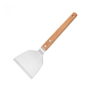 Espátula para panqueques con mango de madera, utensilio de cocina, espátula para bistecs, prensa manual para panqueques, espátula para cocinar - Product Image 4