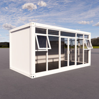 Maison conteneur préfabriquée mobile en panneaux sandwich d'acier de 20/40 pieds avec vue sur la mer - Design moderne pour bureau, chambre, cuisine, école, centre commercial