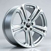 Jantes de voiture forgées monobloc à 5 branches, 15-26 pouces, finition usinée argentée, jantes en alliage avec déport personnalisé pour voitures de luxe Y004