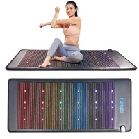 FUMEI PEMF Lumière rouge 7 pierres précieuses Chakra Chauffage infrarouge lointain Matelas avec ions négatifs Corps entier Cuir PU Matelas en améthyste