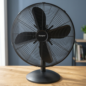 Ventilatore da Tavolo Kooper 35W a 4 Pale, 3 Velocità, Nero, 16 Pollici, Portatile, Controllo Meccanico, Regolabile, Oscillante, per Uso Esterno - Product Image 3