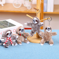 En gros, Porte-clés pendentif peluche paresseux mignon, personnalisé, super doux, jouet Bradypode, poupée pour machine à griffes, animal en peluche pour cadeau, OEM