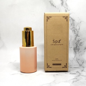 Luxury Custom 30ml 50ml 60ml 1oz 2oz Flat Shoulder Beard Hair Body Essential Oil Glass Dropper Serum Bottle with Paper <b>Box</b> - Product Image 4