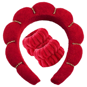 من قبل سبا عصابة رأس مجموعة معصم مع مشابك شعر أربطة رأس للعناية بالبشرة لغسيل الوجه العناية بالبشرة منتفخة ماكياج عصابة رأس المعصم - Product Image 3