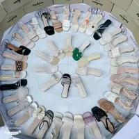 Nouvelles sandales d'été à talons hauts pour femmes, style africain, à semelle épaisse, avec nœud et strass, pour le commerce extérieur