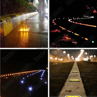 Precio de distribuidor Panel solar de energía solar 6 luces LED parpadeantes Ojos de gato Road Stud Solar Traffic Driveway Raised Marker