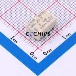 G6K-2G-Y-TR DC5 Signal Relay SMD,6.5x10mm Relay 5V 2 Changeover: 2C (DPDT-Changeover)::: 60V-DC/125V-AC Silver + Gold Plated - Product Image 1