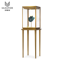 Vitrines d'angle verticales MASTER sur pied, anti-poussière, résistantes aux rayures, en verre trempé, pour bijouterie haut de gamme
