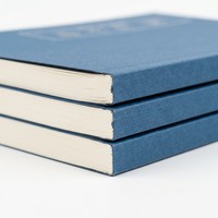 Carnet à couverture souple texturée en lin de qualité supérieure, avec estampage à chaud argenté, reliure parfaite, papeterie de haute qualité