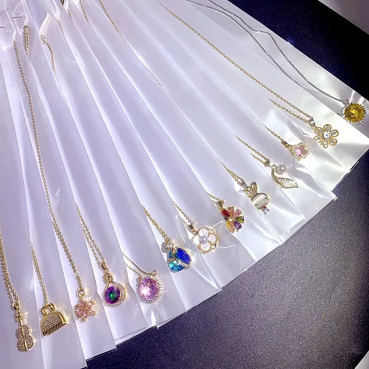 Schmuck Leder Großhandel vergoldet Super Flash Zirkon Licht Luxus Mode einfache Perle Perle Französisch mehr schicht ige Halskette
