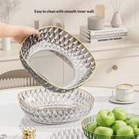 Assiette à collation écologique, petit plat en plastique pour fruits et bonbons, plateau de rangement transparent pour fruits, assiette à fruits, plat à collation