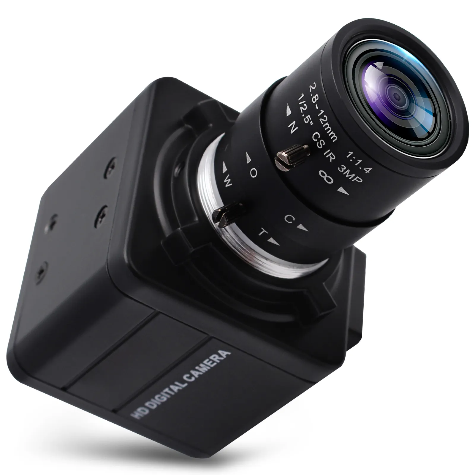 Бесплатный драйвер IMX179 8mp CS 2,8-12 мм объектив с переменным фокусным usb cctv камера для промышленного машинного зрения ELP-USB8MP02G-MFV (2,8-12)