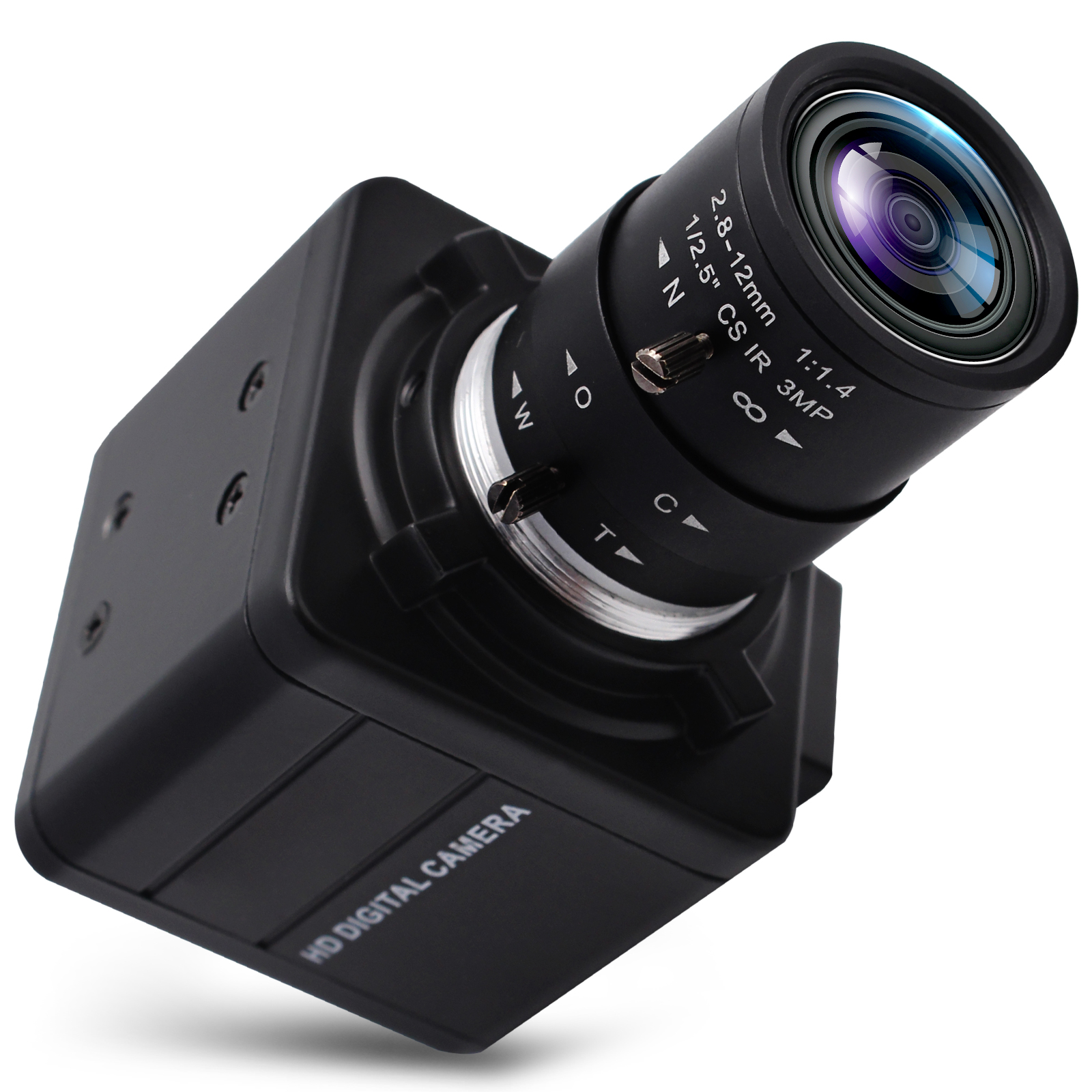 無料ドライバー IMX179 8MP CS 2.8-12mm 可変焦点 USB CCTV カメラ