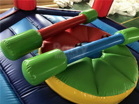 Jeux de plein air gonflable, dels, gladiateur, 3d, plate-forme de jeux pour enfants et adultes