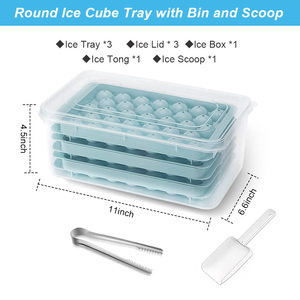 Bán buôn 33 hình dạng BPA free nhựa mini Vòng <span class=keywords><strong>Ice</strong></span> ball maker khuôn <span class=keywords><strong>Ice</strong></span> Cube khay với nắp và bin <span class=keywords><strong>Ice</strong></span> <span class=keywords><strong>Scoop</strong></span> cho mùa hè - Product Image 2