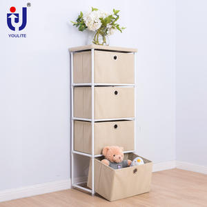 4 mobili cinesi in stile nero mobili industriali in Rattan laccato tela cassettiera mobile arredamento per la casa in metallo - Product Image 3