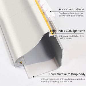 Profilé LED en aluminium à éclairage <span class=keywords><strong>indirect</strong></span> bidirectionnel pour montage mural, plafond ou en coin, bande lumineuse linéaire - Product Image 4