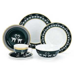 Wholesale Luxury Dinner <b>Set</b> New Design Custom Ceramic <b>Dinnerware</b> <b>Sets</b> Madagascar Animal Inspired Dishes & Plates - Product Image 5