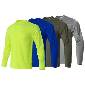 T-Shirt Fitness taglia per adulti per bambini 100% poliestere abbigliamento sportivo da palestra a manica lunga da uomo T-Shirt sportiva - Product Image 3