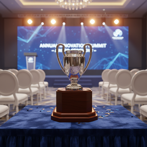 Trofeo Grande Coppa Premio 100mm in Acrilico Vetro Metallo - Stampa UV per Omaggi Fiere Regali di Benvenuto Medaglie Targhe - Product Image 3