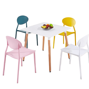 Сделано в Китае, современный белый квадратный деревянный обеденный стол из МДФ, набор обеденных столов для 4 человек - Product Image 1