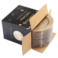 Assiettes en plastique à paillettes dorées jetables rondes haut de gamme Assiettes à dîner robustes pour fêtes mariages