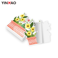 Autocollants de fleurs personnalisés en PVC résistants aux UV pour la décoration de magasins et les pots de fleurs, autocollants adhésifs durables et imperméables, impression