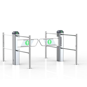 โรงงานตรวจสอบอัตโนมัติ QR รหัสระบบการควบคุมการเข้าถึงเครื่องอ่านบัตรใบหน้ารับรู้สวิงประตู Barrier - Product Image 3