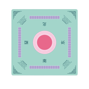 Nappe imprimée 6 couleurs pour <span class=keywords><strong>anniversaire</strong></span>, tapis de table de mahjong, tapis de jeu de cartes antidérapant et résistant à la saleté, tapis de jeu de divertissement ourlé - Product Image 2