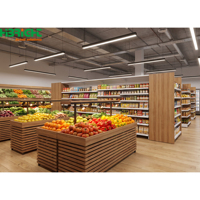 Solution de vente au détail de supermarché tout-en-un en métal, économique, avec équipe de conception professionnelle, rayonnage de supermarché pour projet de rebranding