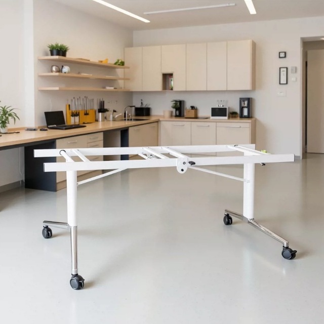 Affordable and Durable Modern Style Office Furniture Folding Training Table Legs with Casters Suitable for Office Building