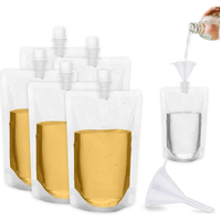 Pochette en plastique transparent personnalisé avec capuchon pour l'emballage de jus de fruits