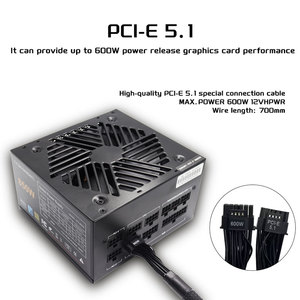 พาวเวอร์ซัพพลาย TF 850W Gold ATX PCIE 5.1 แบบโมดูลาร์ สำหรับคอมพิวเตอร์ตั้งโต๊ะ รองรับการจ่ายไฟ 850W ให้พลังงานที่เชื่อถือได้ - Product Image 5