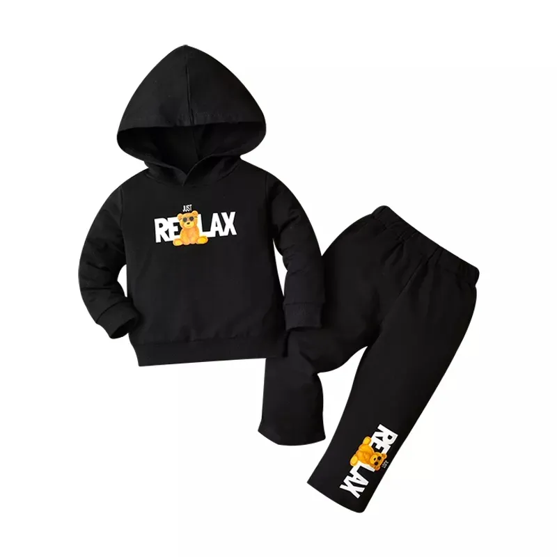 New Product Promotion Featured New style 2 Pieces Baby Clothing Kids Clothes Set Boy Sport Hoodie Cool Suit