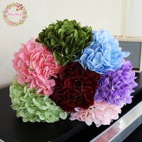 Fleurs artificielles en soie, Hortensias verts pour la décoration, arrangements floraux de mariage, fleurs artificielles en gros