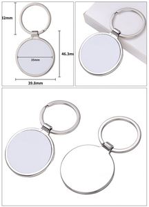 Porte-clés vierge en alliage de zinc pour fournisseur, avec sérigraphie, pendentif de porte-clés de voiture, cadeau d'entreprise créatif personnalisé pour la promotion de marque - Product Image 3