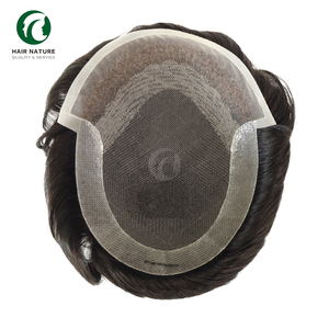 Parrucchino Dura Octagon in pizzo francese per uomo, parrucche traspiranti in capelli umani, sistemi di capelli durevoli per calvizie - Product Image 1