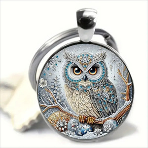 Wholesale Creative Ancient Owl Keychain Car Pendant Cute Cartoon Metal Bag Jewelry Key Chain