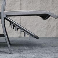 Chaise longue d'extérieur en métal imperméable pour hôtel, piscine, plage, terrasse, en textilène et fer forgé, modèle JM-PS-T608