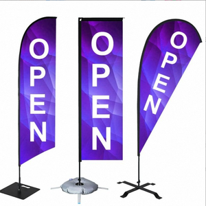 Bendera Pantai Biru & Putih yang Dapat Disesuaikan dengan Logo Cetak untuk Iklan & Publisitas Luar Ruangan - Ukuran 2.8m/3.4m/4.5m - Product Image 5