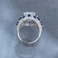 Bague en argent sterling 925 de la marque MuShan, sertie de diamants Moissanite, bague formelle pour femme, plaquée or véritable 18 carats, bagues brevetées MST