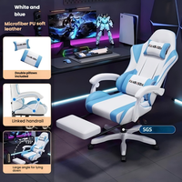 Chaise de jeu ergonomique en cuir PU à prix de gros, pivotante, pour ordinateur, idéale pour les commandes en gros