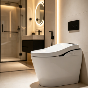 Toilette intelligente domestique et commerciale à double canalisation, option sans pression <span class=keywords><strong>d</strong></span>'<span class=keywords><strong>eau</strong></span>, buse autonettoyante, bidet intégré - Product Image 2