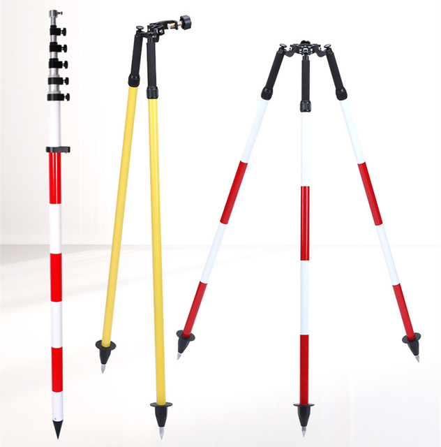 Surveying Accessories 5.2 Meters Telescopic Prism Poles for Total Station