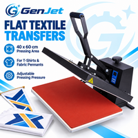 Mesin Press Panas Manual Tipe Clamshell dengan Plat 40x60cm dan Kontrol Waktu Suhu Digital untuk Grafis Kaos dan Pakaian